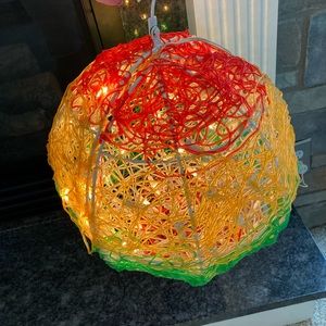 Vintage MCM spaghetti hanging Lamp 14” Diameter